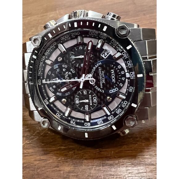 Men's Bulova Precisionist Chronograph Watch with Black Dial (Model: 98B316) - Picture 5 of 5